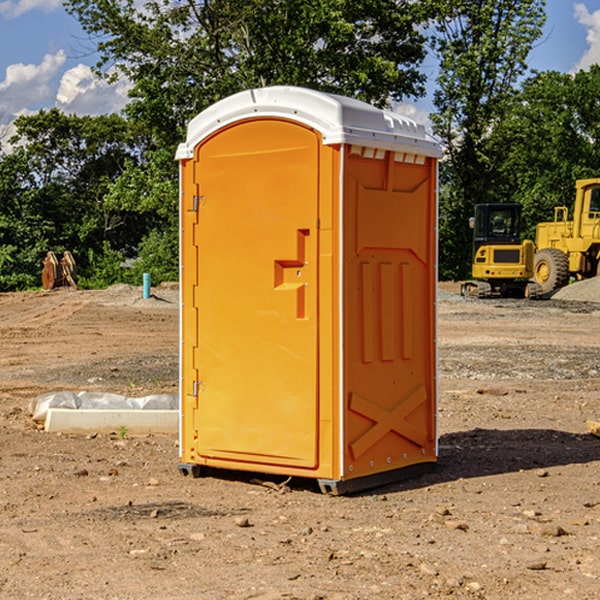 can i customize the exterior of the porta potties with my event logo or branding in Benedicta